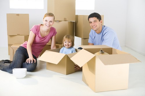 Loading furniture and boxes for a local move in West Kensington