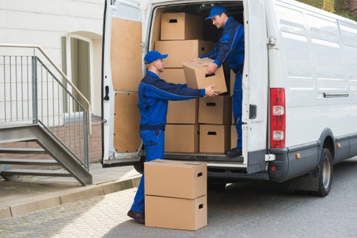 Packing and loading household belongings for a local move
