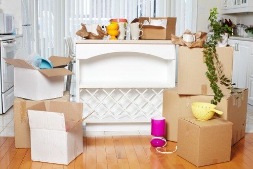 Professional packing and labelling for an office move in West Kensington