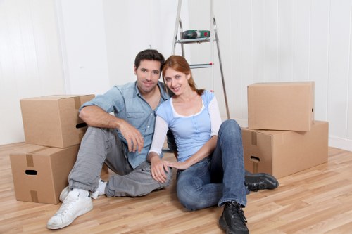 Movers preparing a local home move in West Kensington