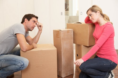 Loading furniture into a removal van for a local West Kensington move