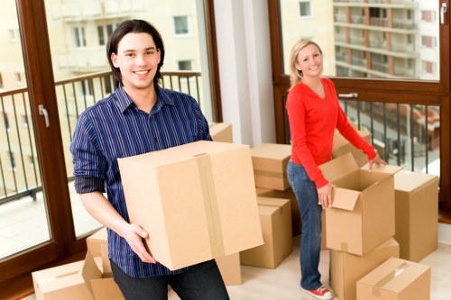 Local West Kensington moving team preparing items for transport